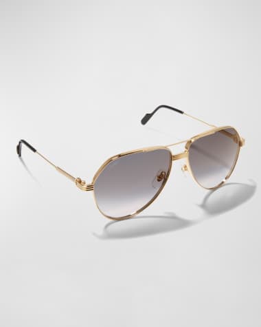 Cartier Gradient Metal Aviator Sunglasses