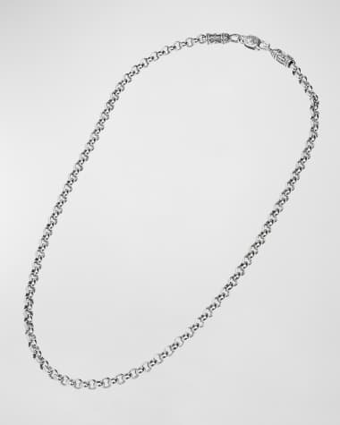 Konstantino Men's Sterling Silver Cable Chain Necklace, 24"L