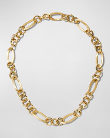 Marco Bicego Jaipur Link 18K Yellow Gold Mixed Link Necklace