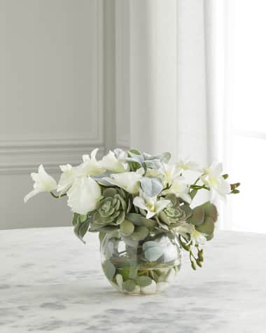 John-Richard Collection Orchid Succulent Mix Floral Arrangement