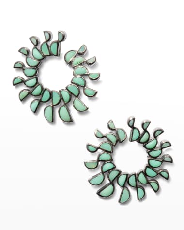 NAKARD Pinwheel Earrings in Chrysoprase