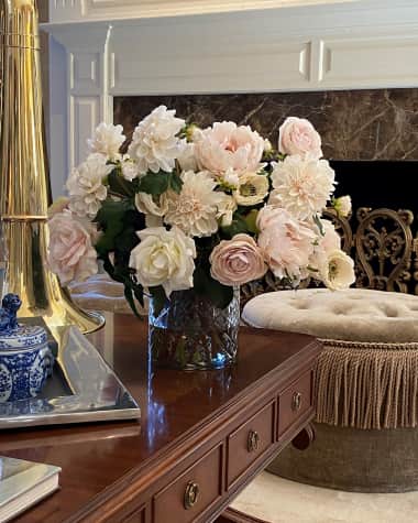 Winward Home Cafe Au Lait Combo Faux Flowers in Vase