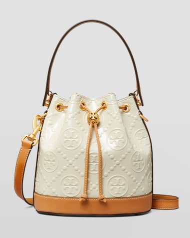 Tory Burch Quilted-Leather Bucket Bag - Neutrals Bucket Bags, Handbags -  WTO589799