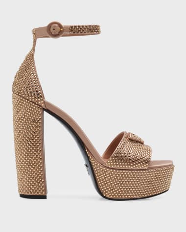 Gold prada sandals hot sale
