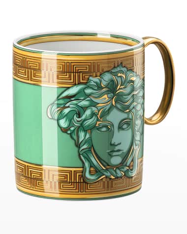 Versace Medusa Amplified Green Coin Mug With Handle