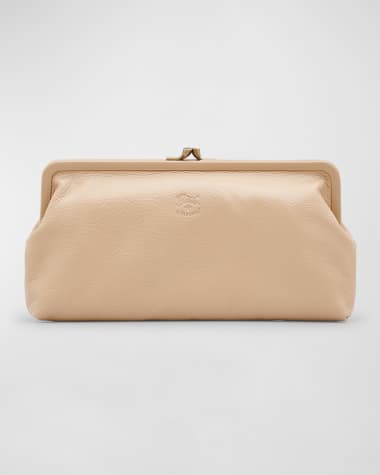 Il Bisonte Manuela Vegetable-Tanned Leather Clutch Bag