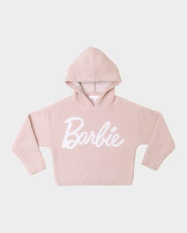 Barefoot Dreams Girl's Barbie Youth Hoodie, Size 6-14