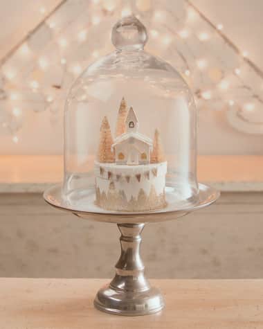 Bethany Lowe Holiday Metallic Church on Box Decoration