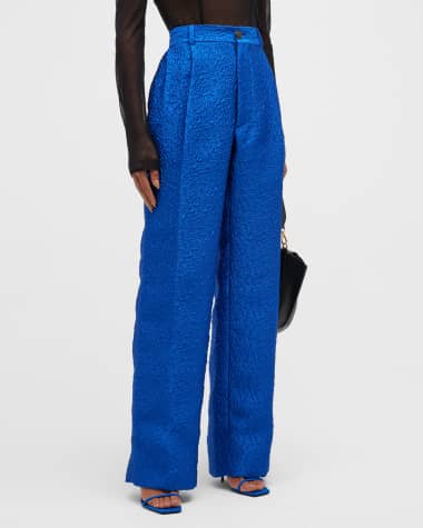 INTERIOR Marlowe Wide-Leg Cotton Crepe Trousers