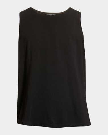 Eileen Fisher 100% Silk Black Sleeveless Blouse Size S (Petite) - 77% off