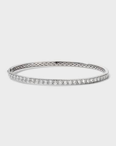 Memoire 18k White Gold Diamond Fashion Bangle, 1.97tcw