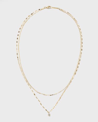 LANA Solo Double-Strand Necklace with Diamond