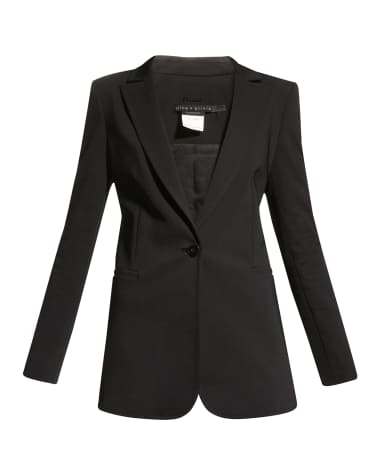 Alice + Olivia Breann Long Fitted Blazer