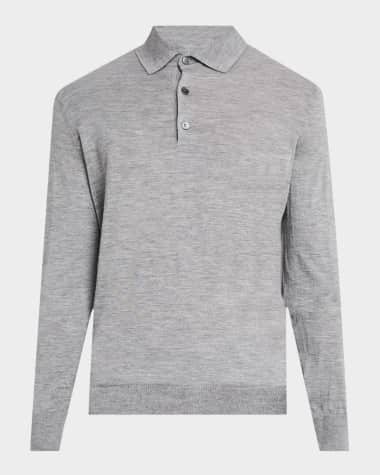 ZEGNA Men's Cashmere-Silk Polo Shirt