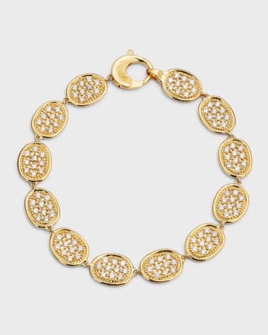 Louis Vuitton Ever Blossom Bracelet, Yellow and Onyx & Diamonds Gold. Size M