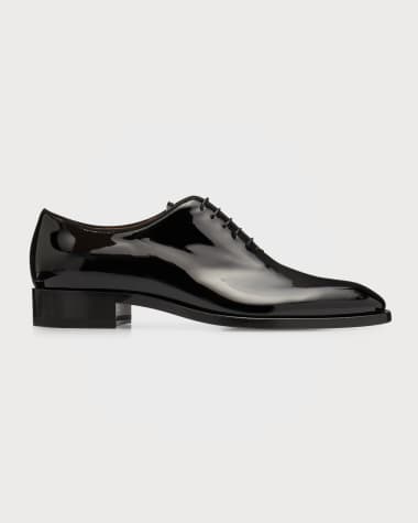 Christian Louboutin Men's Corteo Patent Leather Oxford Shoes