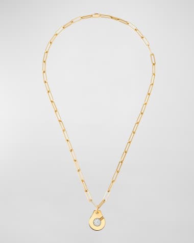 DINH VAN Yellow Gold Menot R15 Diamond Pendant Necklace