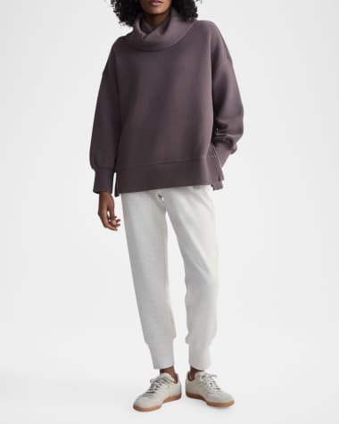 Varley Milton Rib-Knit Turtleneck Sweatshirt