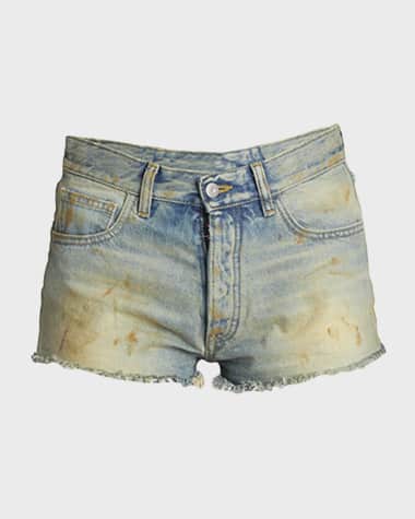 Maison Margiela Distressed Cut-Off Denim Shorts