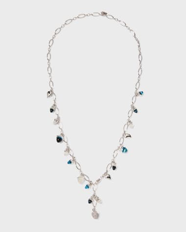 Tamara Comolli White Gold Mikado Necklace with Moonstone and Topaz