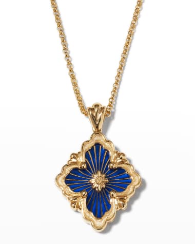 Buccellati Opera Tulle Pendant Necklace in Big Motif Blue and 18K Yellow Gold