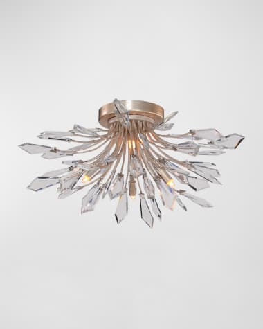 John-Richard Collection Kotta 4-Light Cut Crystal Flush Mount