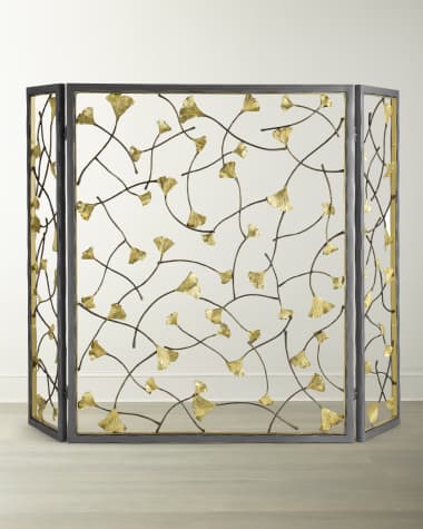 Michael Aram Golden Ginkgo Firescreen