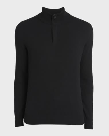 ZEGNA Men's Cashmere Quarter-Zip Sweater