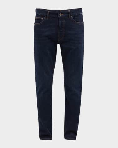 ZEGNA Men's 5-Pocket Dark Wash Denim Jeans