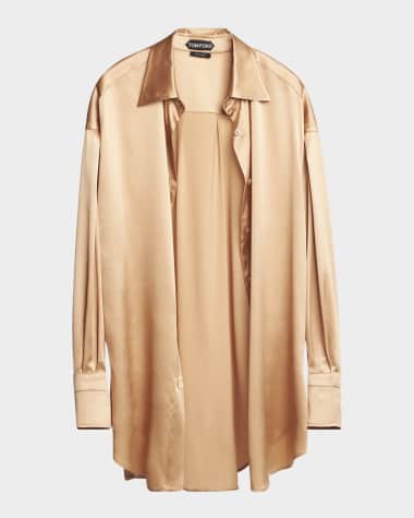 TOM FORD Button-Down Silk Shirt