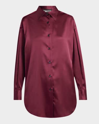 TOM FORD Button-Down Silk Shirt