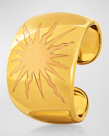 Verdura 18K Yellow and Rose Gold Sun Cuff Bracelet