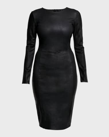 AS by DF Mrs. Smith Stretch Leather Knee-Length Dress