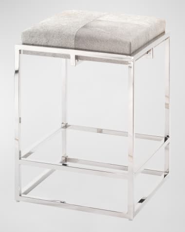 Jamie Young Shelby Hairhide Counter Stool 27"
