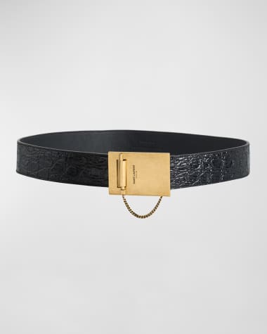 SAINT LAURENT: belt for woman - Beige  Saint Laurent belt 634437BOO0W  online at