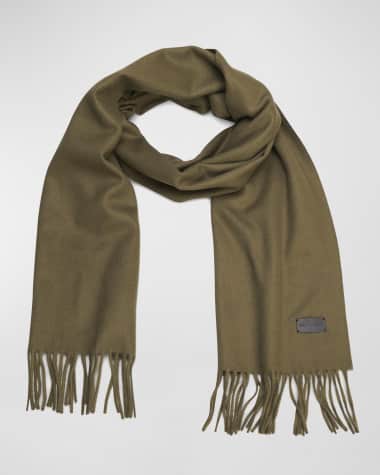 Saint Laurent Fringe Cashmere Scarf