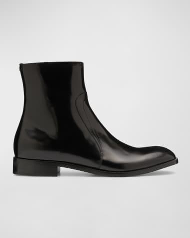 Maison Margiela Men's Leather Zip Ankle Boots