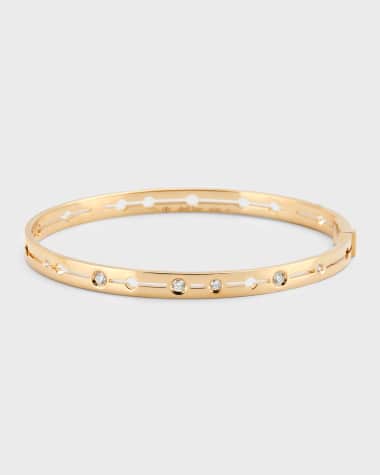 DINH VAN Yellow Gold Pulse Small Narrow Bangle Bracelet, Size 17