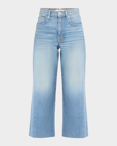 SLVRLAKE Grace Wide Ankle Jeans with Raw Hem