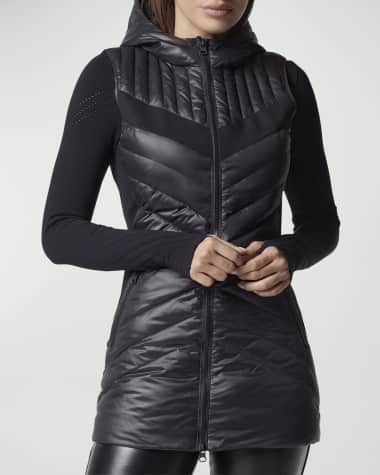 Blanc Noir Ponte Elongated Puffer Vest