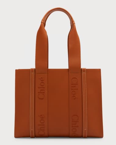 Chloe Woody Medium Tote Bag in Leather