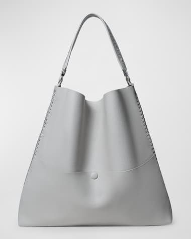 Callista Grained Leather Slim Tote Bag