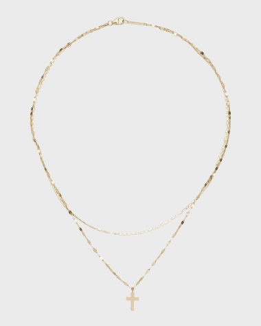 LANA Double-Strand Cross Necklace