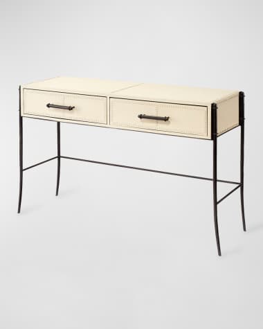 Jamie Young Nevado Leather Console Table
