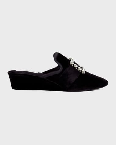 Velvet flats Louis Vuitton Black size 11 US in Velvet - 26362575