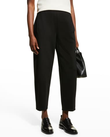 Eileen Fisher Pleated Ponte Lantern Ankle Pants