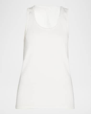 Bottega Veneta Dry Stretch Cotton Ribbed Tank Top