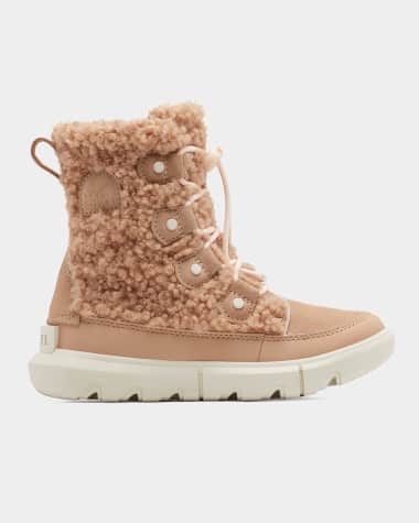 Sorel Kid's Explorer Cozy Faux-Fur Boots