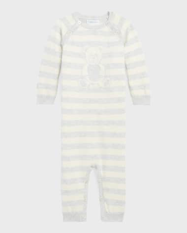 Ralph Lauren Childrenswear Boy's Striped Bear Coverall, Size 3M-12M