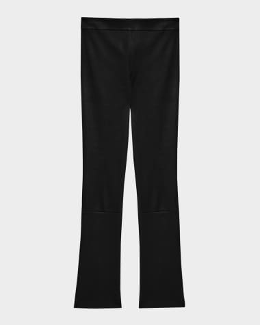 Theory Urban Leather Slim Kick Pants